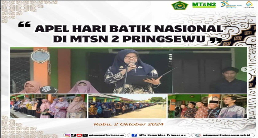 MTs Negeri 2 Pringsewu Gelar Apel Pagi pada Peringatan Hari Batik Nasional Tahun 2024
