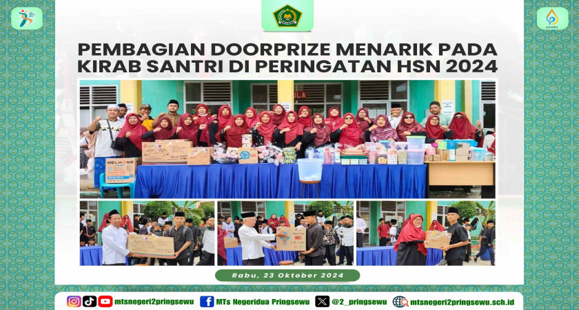 Pembagian Doorprize Menarik Pada Kirab Santri di Peringatan HSN 2024