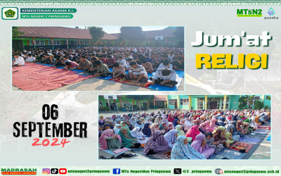 Pelaksanaan Jumat Religi MTsN 2 Pringsewu